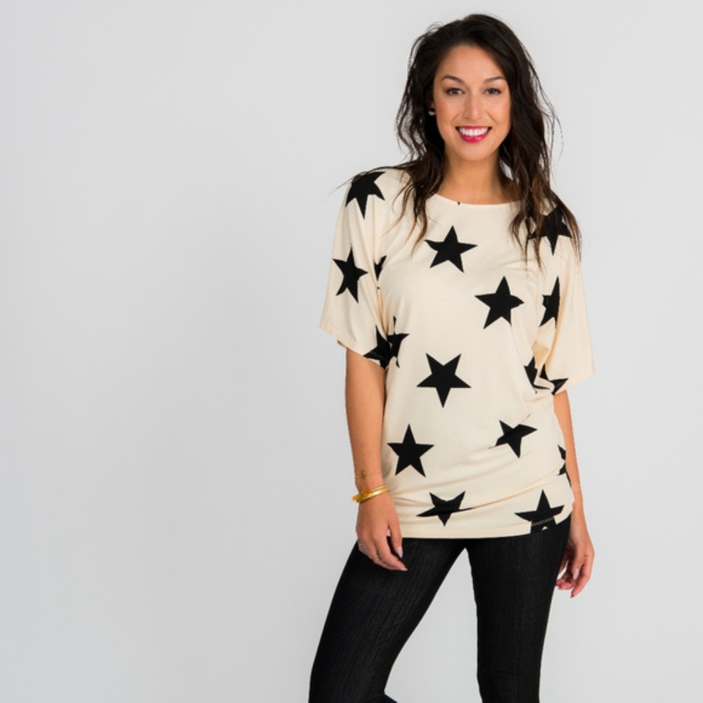 Short Sleeve Dolman "Black Star" Agnes & Dora